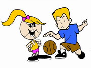 Obrázek, online omalovánka pro malé děti k vybarvení Basketbal, Sport Obrázky vytisknutí zadarmo.