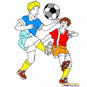 Obrázek, online omalovánka pro malé děti k vybarvení Fotbal, Sport Obrázky vytisknutí zadarmo.