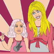 Obrázek, online omalovánka pro malé děti k vybarvení Hannah Montana, Lidé Obrázky vytisknutí zadarmo.