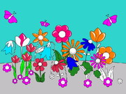 Obrázek, online omalovánka pro malé děti k vybarvení Květiny, Ostatní Obrázky vytisknutí zadarmo.