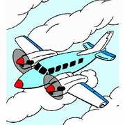 Obrázek, online omalovánka pro malé děti k vybarvení Letadlo, Letadla Obrázky vytisknutí zadarmo.