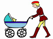 Obrázek, online omalovánka pro malé děti k vybarvení Matka s dítětem, Ostatní Obrázky vytisknutí zadarmo.