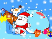 Obrázek, online omalovánka pro malé děti k vybarvení Santa, Vánoce Obrázky vytisknutí zadarmo.