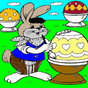 Obrázek, online omalovánka pro malé děti k vybarvení Velikonoce, Velikonoce Obrázky vytisknutí zadarmo.