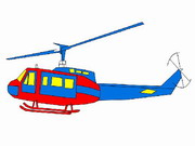 Obrázek, online omalovánka pro malé děti k vybarvení Vrtulník, Letadla Obrázky vytisknutí zadarmo.