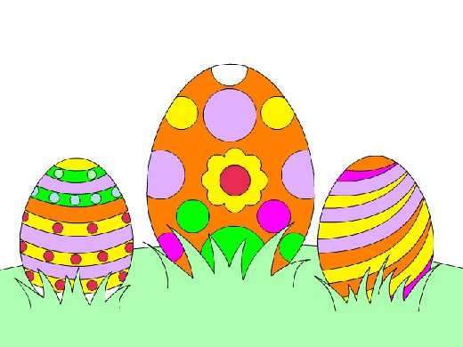 Obrázek, online omalovánka pro malé děti k vybarvení Barvení vajíčka, Velikonoce Obrázky ke stažení a vytištění zdarma.