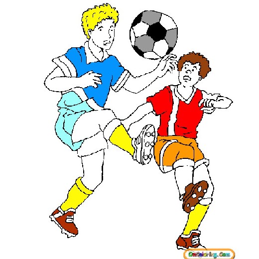 Obrázek, online omalovánka pro malé děti k vybarvení Fotbal, Sport Obrázky ke stažení a vytištění zdarma.
