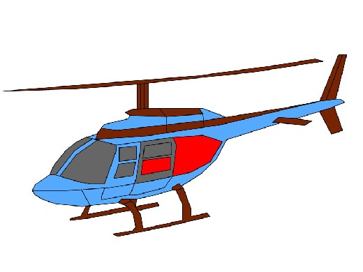 Obrázek, online omalovánka pro malé děti k vybarvení Helikoptéra, Letadla Obrázky ke stažení a vytištění zdarma.