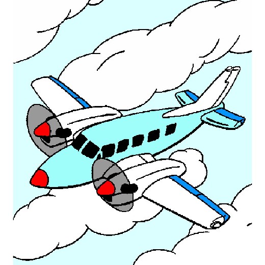 Obrázek, online omalovánka pro malé děti k vybarvení Letadlo, Letadla Obrázky ke stažení a vytištění zdarma.