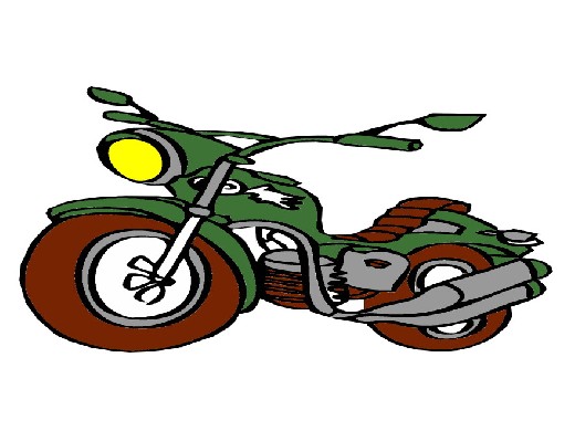 Obrázek, online omalovánka pro malé děti k vybarvení Motocykl, Doprava Obrázky ke stažení a vytištění zdarma.