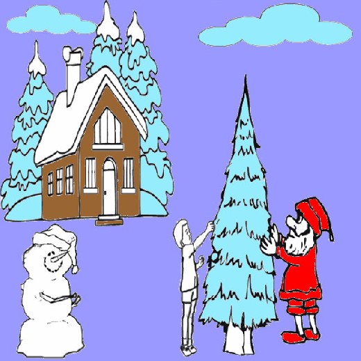 Obrázek, online omalovánka pro malé děti k vybarvení Vánoce, Vánoce Obrázky ke stažení a vytištění zdarma.